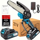 TM-0135 | Handheld Electric Power Chain Saw with Battery for Tree Trimming Wood Cutting