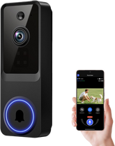 TM-0081 | Wi-Fi Video Doorbell Camera with Smart Human Detection, Night Vision, Two Way Audio, Cloud Storage