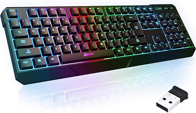 TM-0268 | KLIM Chroma Quiet Wired RGB Gaming Keyboard, US QWERTY, Black