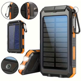 TM-0151 | Solar Power Bank Charger 28800mAh USB C & QC3.0 Fast Charging, Dual USB Port w/ LED Flashlight