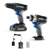 TM-0095 | Hammerhead 20V Cordless 2-Tool Combo Kit: Drill and Impact Driver with 1.5Ah Battery and Charger - HCC2020