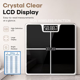 TM-0179 | Body Weight Scale with LCD Display & Temperature Suitable for, Anti-Slip Bath Scale