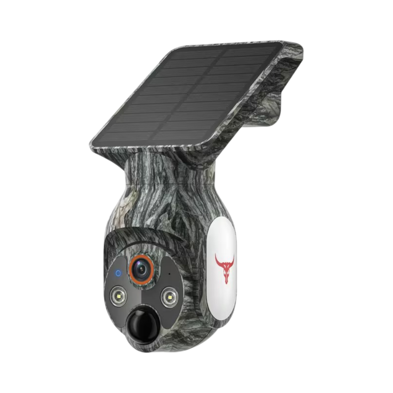 TM-0258 | Solar Powered Outdoor WiFi Security Camera, 355° Pan & Tilt, Auto Tracking