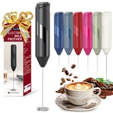 Powerful Electric Milk Frother - Quick-Mix Beverage Blender Battery-Powered