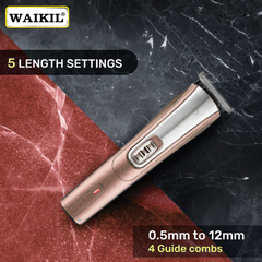 TM-0248 | WAIKIL WK-9200 USB Trimmer 45 Min Runtime 4 Length Settings Beard Hair Grooming