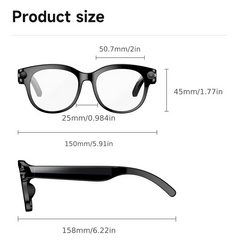 TM-0108 | AI Smart Glasses with Camera, HD Photo & Video Recording