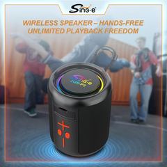 TM-0189 | 40W Wireless Speaker, Portable For Outdoor Use, With Powerful Stereo Bass, Strong HiFi Sound Effect
