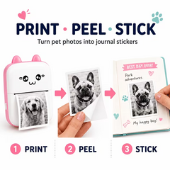 TM-0141	 | Pocket Thermal Printer Wireless Inkless Mini Printer for Labels Stickers Photos