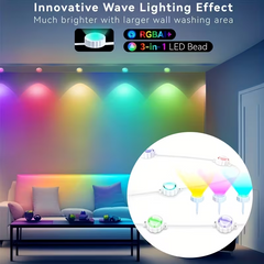 TM-0186 | 54ft Outdoor Permanent RGB Smart LED Eaves Waterproof Lights w/ Music Sync