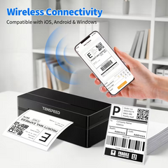 TM-0232 | TENSPEED RP425 Thermal Label Printer Wireless 203DPI iPhone Android Windows