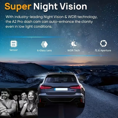 TM-0161 | Dual Camera Dash Cam for Cars, 1080P Front And 720P Inside, Car Camera with IR Night Vision