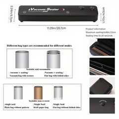 TM-0148 | Vacuum Sealer Machine Food Saver Storage with Automatic Air Food Sealing System
