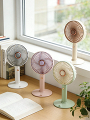 TM-0202 | Portable Handheld Fan 1200mAh Rechargeable 3 Speed Adjustable with Detachable Base