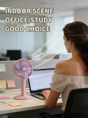 TM-0202 | Portable Handheld Fan 1200mAh Rechargeable 3 Speed Adjustable with Detachable Base