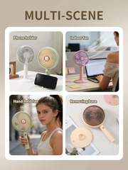 TM-0202 | Portable Handheld Fan 1200mAh Rechargeable 3 Speed Adjustable with Detachable Base
