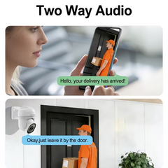 TM-0184 | (2Pack) 360° Pan/Tilt FHD Wireless Indoor 2 Way Audio Security Camera