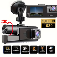 TM-0139 | Dual Camera Dash Cam 1080P Front 720P Rear Loop Recording G-Sensor