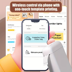 TM-0140 | Mini Wireless Thermal Label Printer Bluetooth Sticker Printer