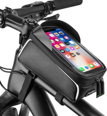 Bike/Bicycle Phone Front Frame Bag, Waterproof, Tube Bag, Cycling Pouch