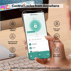 TM-0112 | Keyless Door Lock with Fingerprint Scanner & Touchscreen Keypad