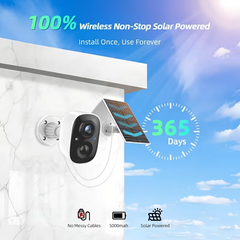TM-0212 | 4K Wireless Solar Security Camera Outdoor 6-Month Battery AI Motion 2-Way Talk