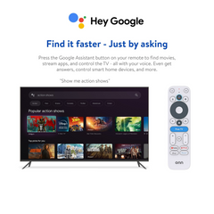 onn 4K Streaming Device, Google TV - Fast Streaming, Ultra HD, 8GB Storage, 2GB RAM, Remote with Voice Control