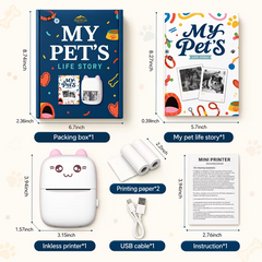TM-0141	 | Pocket Thermal Printer Wireless Inkless Mini Printer for Labels Stickers Photos