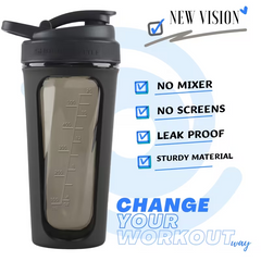 TM-0101 | Durable BPA-Free Motivational Water Bottle, Leakproof Sports Flask with Straw