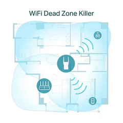 TM-0239 | TP-Link RE750C AC750 WiFi 5 Dual Band Range Extender (Renewed)