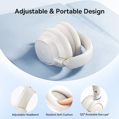 TM-0241 | Baseus Wireless Headphones ANC Bluetooth LDAC 80H Battery AI Calls