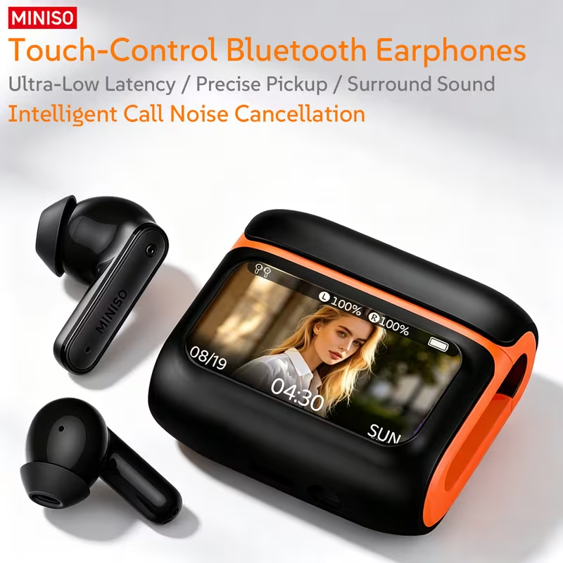 MINISO MS128 Wireless 6.0 Touchscreen Headphones, Gaming Chip 15Ms Low Latency
