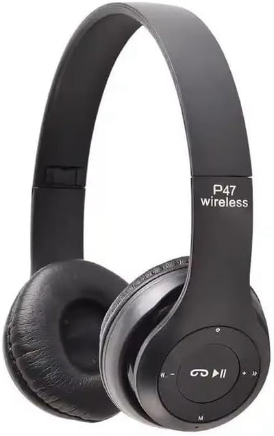 TM-0001 | P47 Wireless Headsets On-Ear Stereo Earphones Longer Playtime