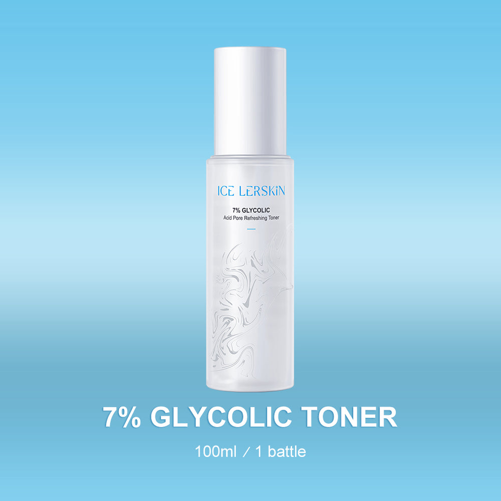 TM-0124 | ICE LERSKIN Toner 7% Glycolic Acid Whitening and Exfoliate Skincare 100ML