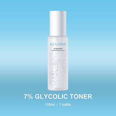 TM-0124 | ICE LERSKIN Toner 7% Glycolic Acid Whitening and Exfoliate Skincare 100ML