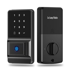 TM-0214 | Keyless Smart Door Lock Fingerprint Touchscreen Keypad Deadbolt ANSI Grade 3