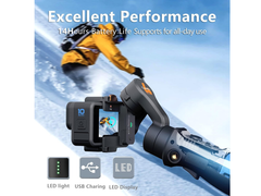 hohem iSteady Pro 4 3-Axis Gimbal Stabilizer for Gopro Hero 11/10/9/8/7/6/5,Handheld Tripod Mount Compatible with DJI OSMO Action,Insta360 ONE R,Support Anti-Shake Wireless Control,IPX4 Splash Proof