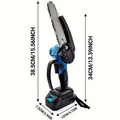 TM-0135 | Handheld Electric Power Chain Saw with Battery for Tree Trimming Wood Cutting