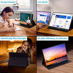 TM-0253 | (WN) WUAWE 14" Portable Monitor 1080P FHD USB-C Laptop Display HDR FreeSync Travel Screen