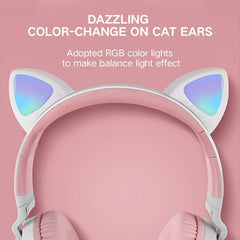 TM-0073 | Cat Ear Bluetooth V5.0 Headphones HiFi Stereo Sound