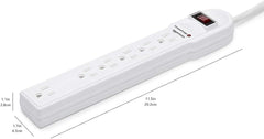 TM-0075 | Amazon Basics Surge Protector Power Strip, 6-Outlet
