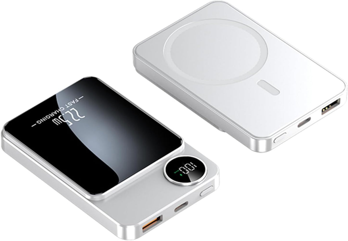 TM-0175 | Magnetic Power Bank 22.5W Wireless Charger, 5000mAh LCD Display Ultra Thin