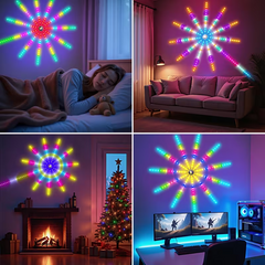 TM-0164 | Fireworks Lights 20inch, Smart Lights, RGB Color Moves to The Rhythm Of Music
