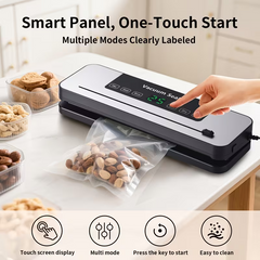 TM-0226 | 65000PA Vacuum Sealer Machine 6-in-1 Dry Moist Modes 10 Bags