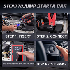 TM-0090 | Car Battery Jump Starter, UltraSafe 3000A 12V Lithium Battery Booster Pack Portable Jump Box