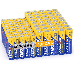 TM-0168 | PKCELL AAA+AA 80 Combo Pack Batteries, 1.5V Carbon Battery