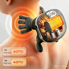 Electric Deep Tissue Massager, Portable Shiatsu Kneading, Handheld Human Hand Simulation