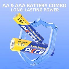TM-0168 | PKCELL AAA+AA 80 Combo Pack Batteries, 1.5V Carbon Battery