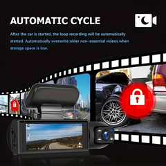 TM-0161 | Dual Camera Dash Cam for Cars, 1080P Front And 720P Inside, Car Camera with IR Night Vision