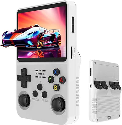 TM-0100 | R36S Handheld Game Console 3.5-Inch IPS Screen Retro Gaming Console,3500mAh, Built in 20000+ Games