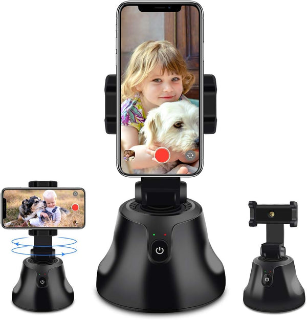 Smart Portable Selfie Stick, 360°Rotation Auto Face Object Tracking Camera Tripod Holder